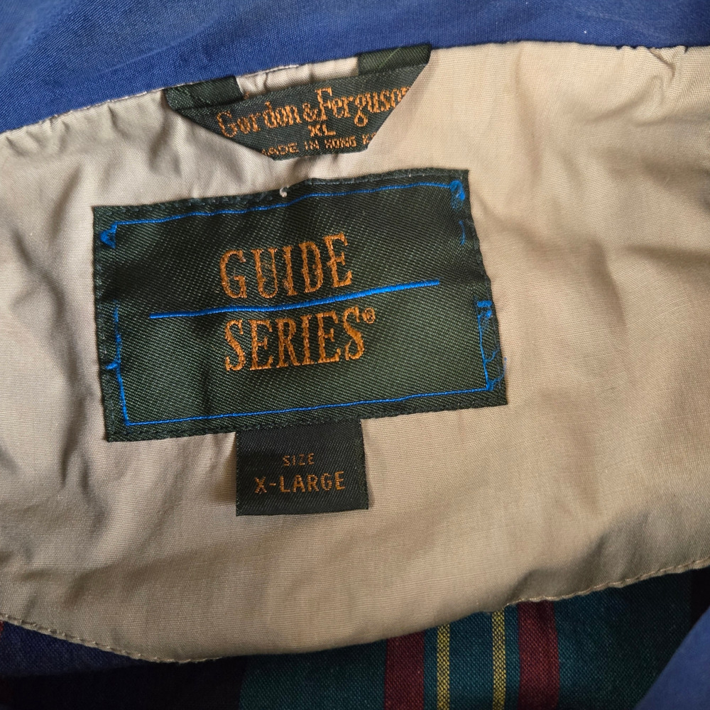 Vintage 1980s Beige Colorful Plaid Lined Canvas Guide Series Chore Coat Size XL - Picture 8 of 14